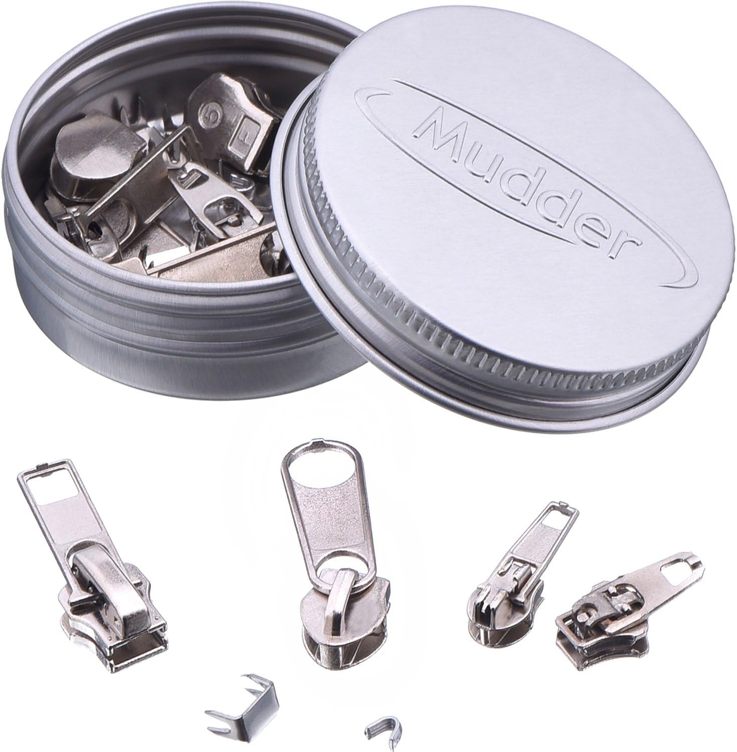 Mudder36 Pack Zipper Replacement Zipper Repair Kit, Silver