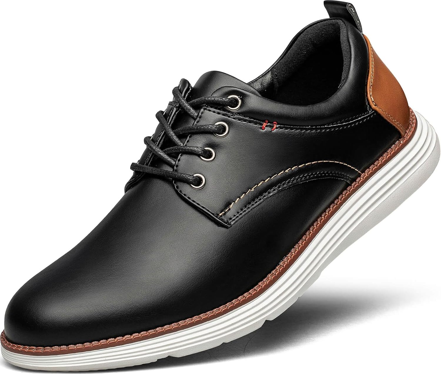 Mens Casual Dress Shoes Comfort, All-Match Fashion Dress Sneakers Men Oxfords Leather Office Business Trips Leisure All Day Comfortable Long Walking Standing