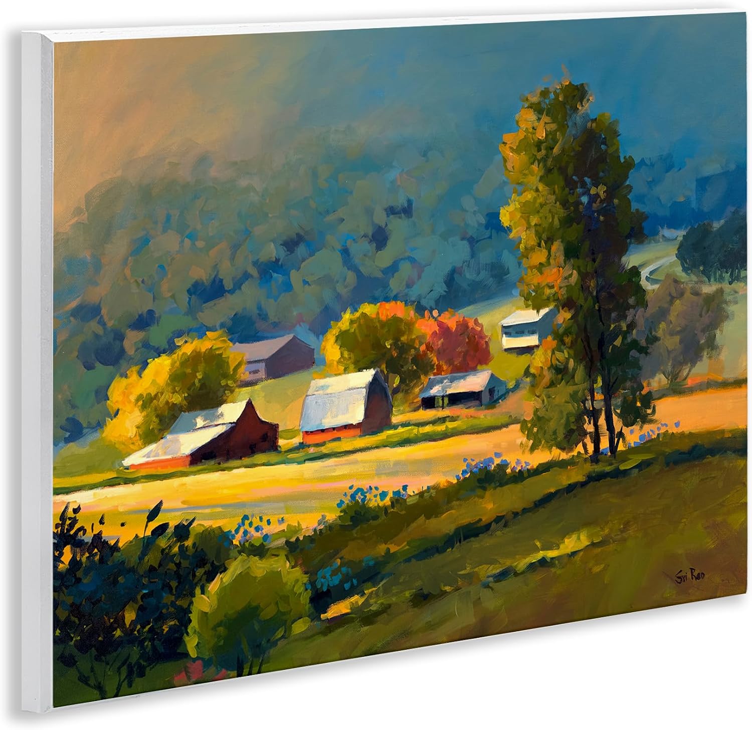 Stupell Industries 'Early Fall Farmland'| Wall Plaque Art | Stupell Industries | 14 x 11 Inches, Easy to Hang and Sturdy, Made in USA, by Sri Rao
