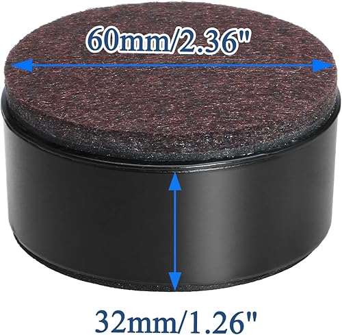 Miniatura 2 de Bonsicoky 4 elevadores de cama autoadhesivos para muebles, redondos, resistentes de acero al carbono, para mesa de sofá, añaden 1.2 pulgadas de