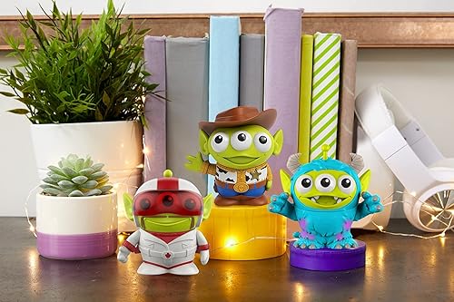 Miniatura 2 de Mattel Toy Story 4 Alien Remix Paquete de 3 figuras de personajes de Duke Caboom, Sulley & Woody de 3 pulgadas en una caja de pizza, juguetes de