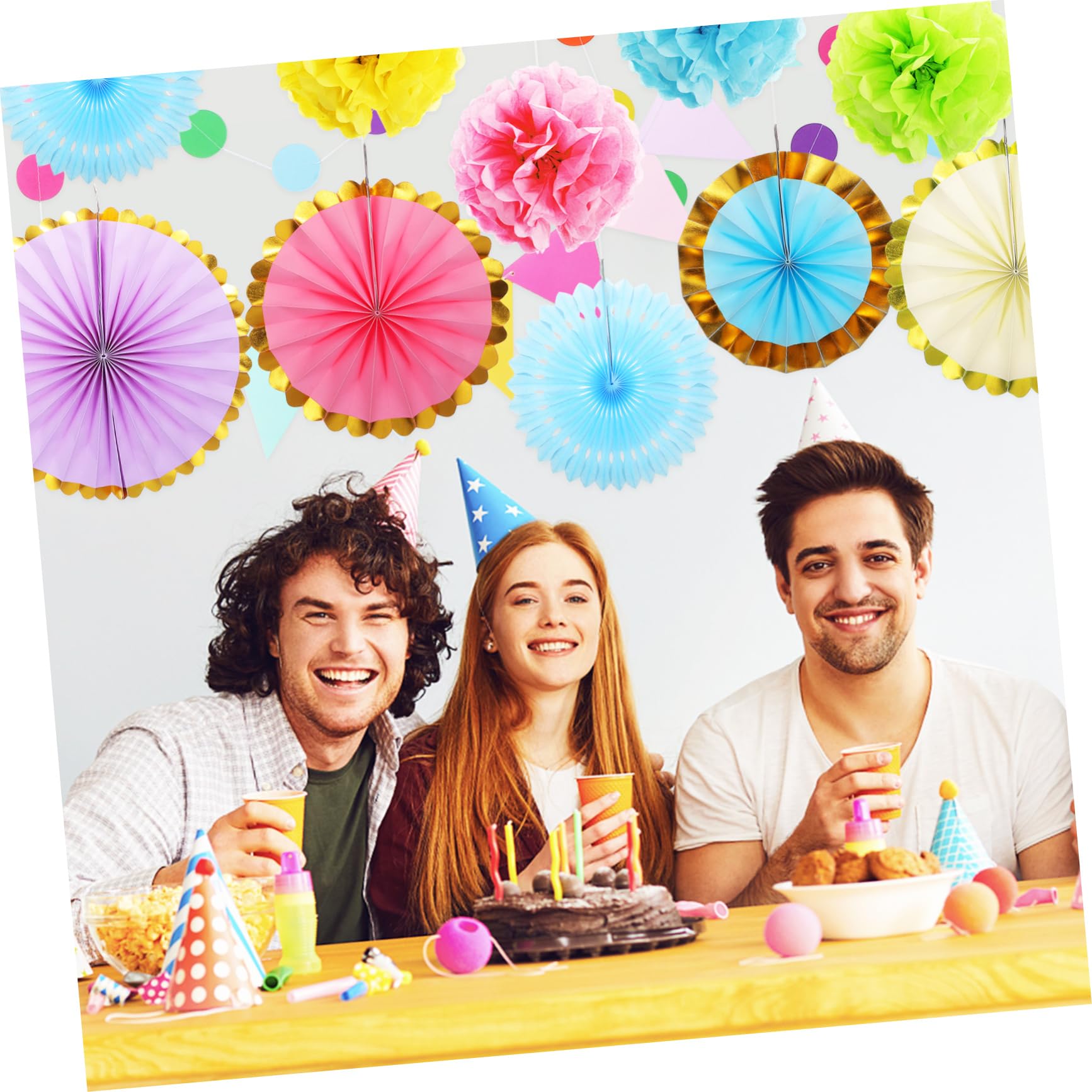 Papier Pompons 1 Satz aus Papier für Feiern und Geburtstage