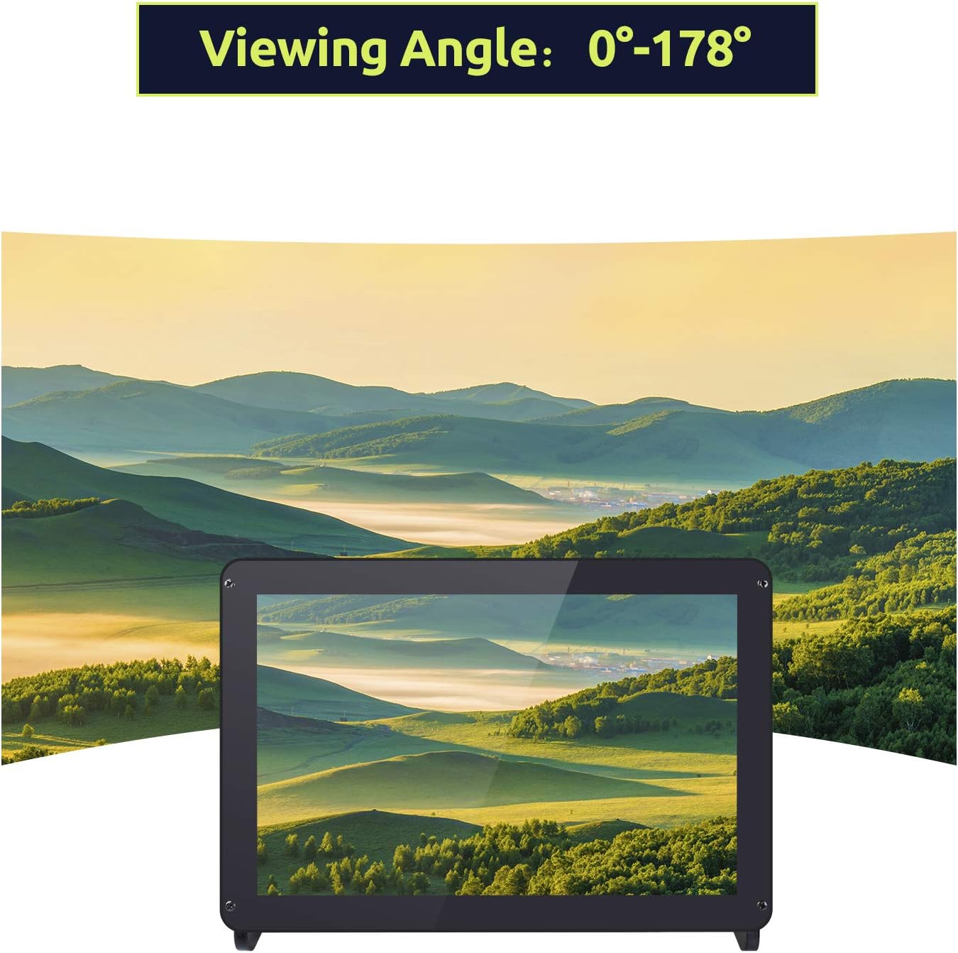 🔥 Crazy Deals Raspberry Pi 4 Screen 10.1’’ IPS - SunFounder 10.1 Inch HDMI IPS LCD Monitor Display High Resolution 1280×800 with Camera Holder Stand for Raspberry Pi 400 4 Model B