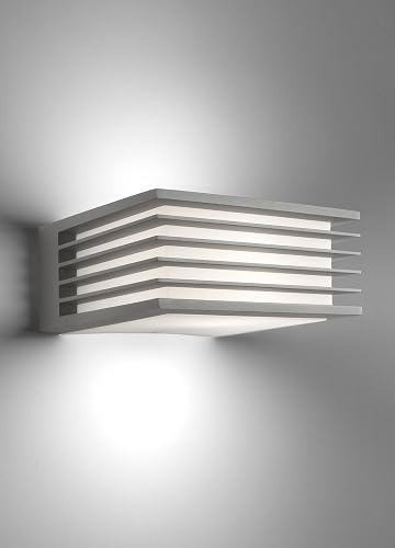 Philips Shades Outdoor Wall Light, IP44 Weather-resistant, Vertical Light, Durable, Aluminium, Light Grey, E27 Bulb Sold Separately - 4