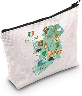 MEIKIUP Ireland Travel Gift Ireland Travel Cosmetic Bag Gift for Irish Travelers European Vacation Gift Honeymoon Cruise Irish Gifts (Ireland Bag 2)