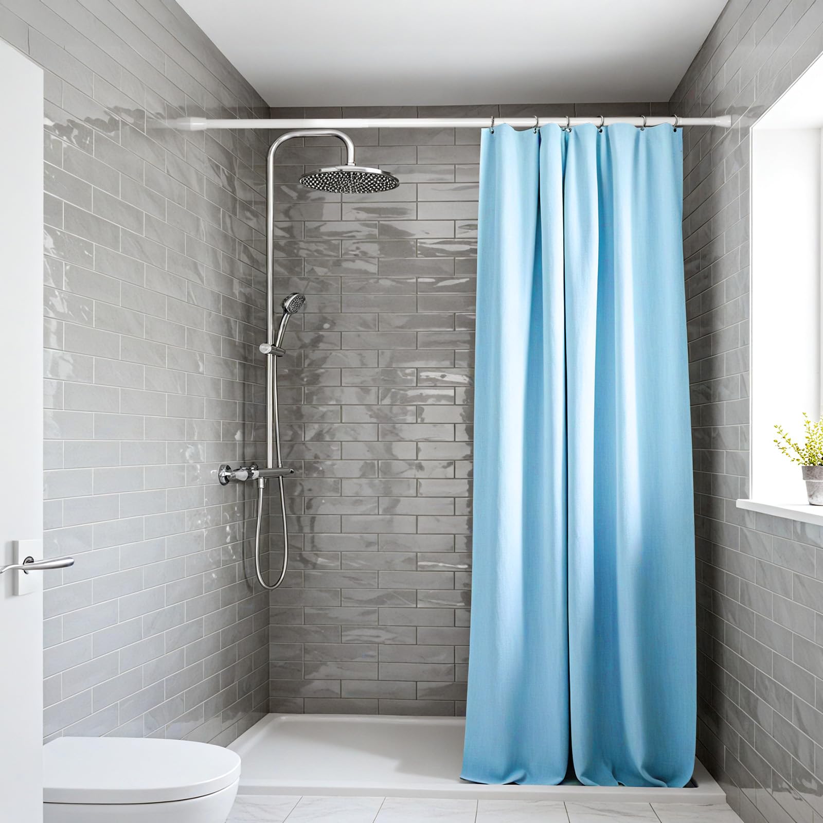 Bastone per tende a tensione bianca per finestre da 71 a 122 cm, asta per tende a molla a pressione espandibile regolabile senza foratura, asta per tenda da 7/8 pollici per camera da letto, porta