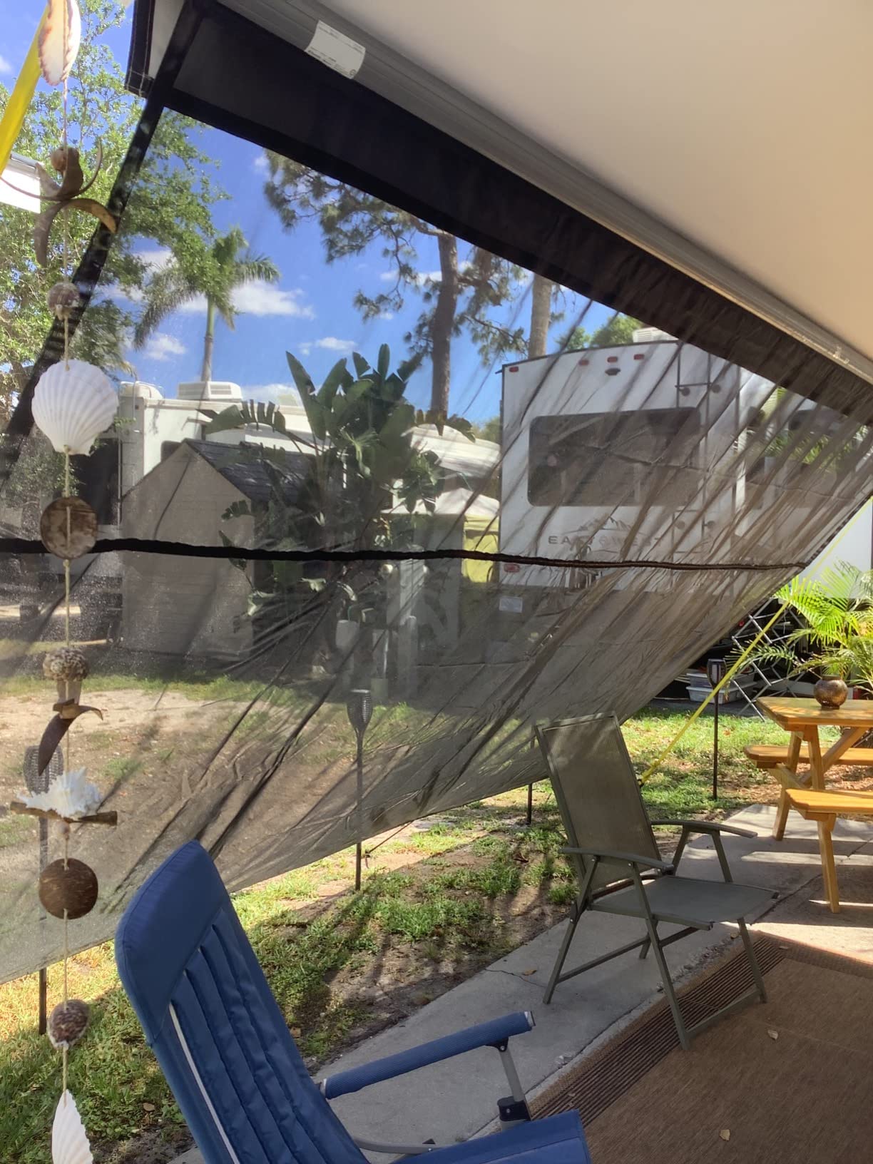 17/mo Finance EXCELFU RV Awning Shade Screen with Zipper 10' x 9