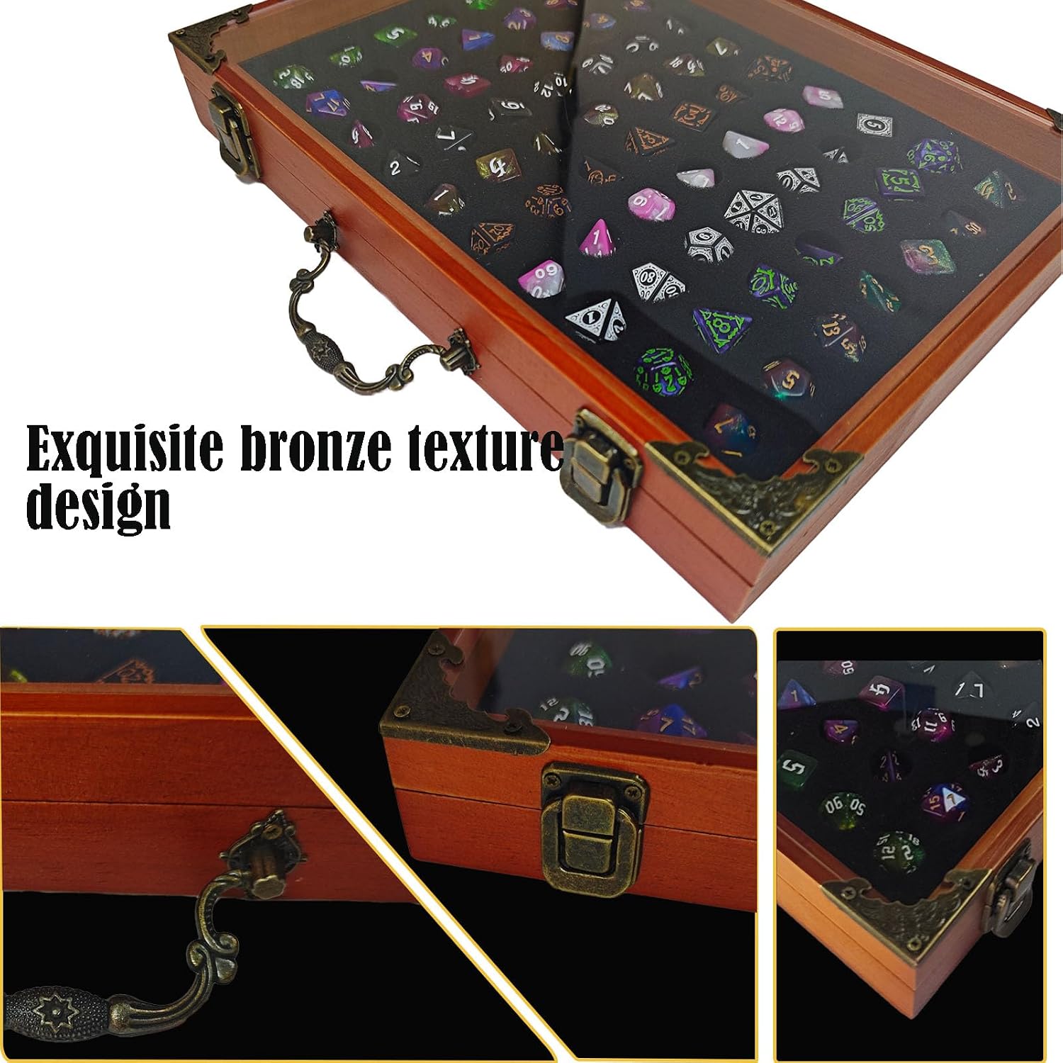 Dice Display Storage Case Storing Dice Sets and Collections,Dice Case Compatible with DND or RPG Role Playing and Other Table Games