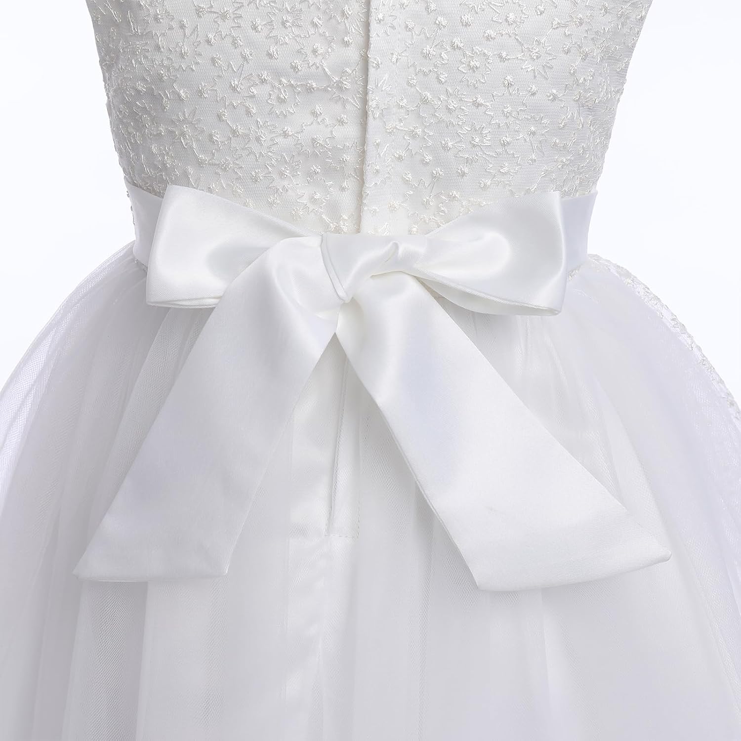 OBEEII Baby Girl Baptism Dress Infant Christening Tulle Gown Wedding Flower Girl Embroidery Special Occasion Tutu Dress