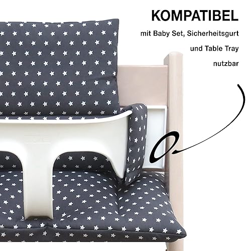 Miniatura 3 de Blausberg Baby - Juego de Cojines para Trona Tripp Trapp de Stokke - Anthracite Stars