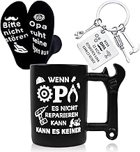 Grandpa Gift Set - Funny Grandpa Gift with Mug, Socks & Keyring - Father's Day, Birthday, Christmas