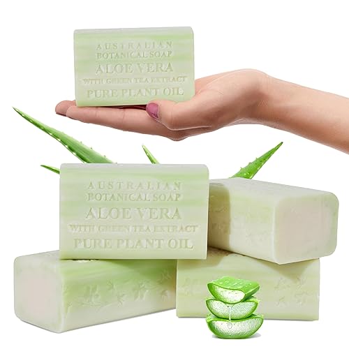 Australian Botanical Soap, Aloe Vera con extracto de té verde, 6.6 oz (187 g) Barras de jabón con ingredientes de aloe natural y té verde  Todo tipo