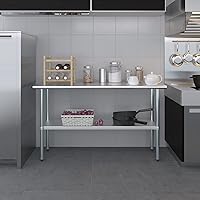 Vista 338 de Mesa de trabajo de acero inoxidable, mesa de metal