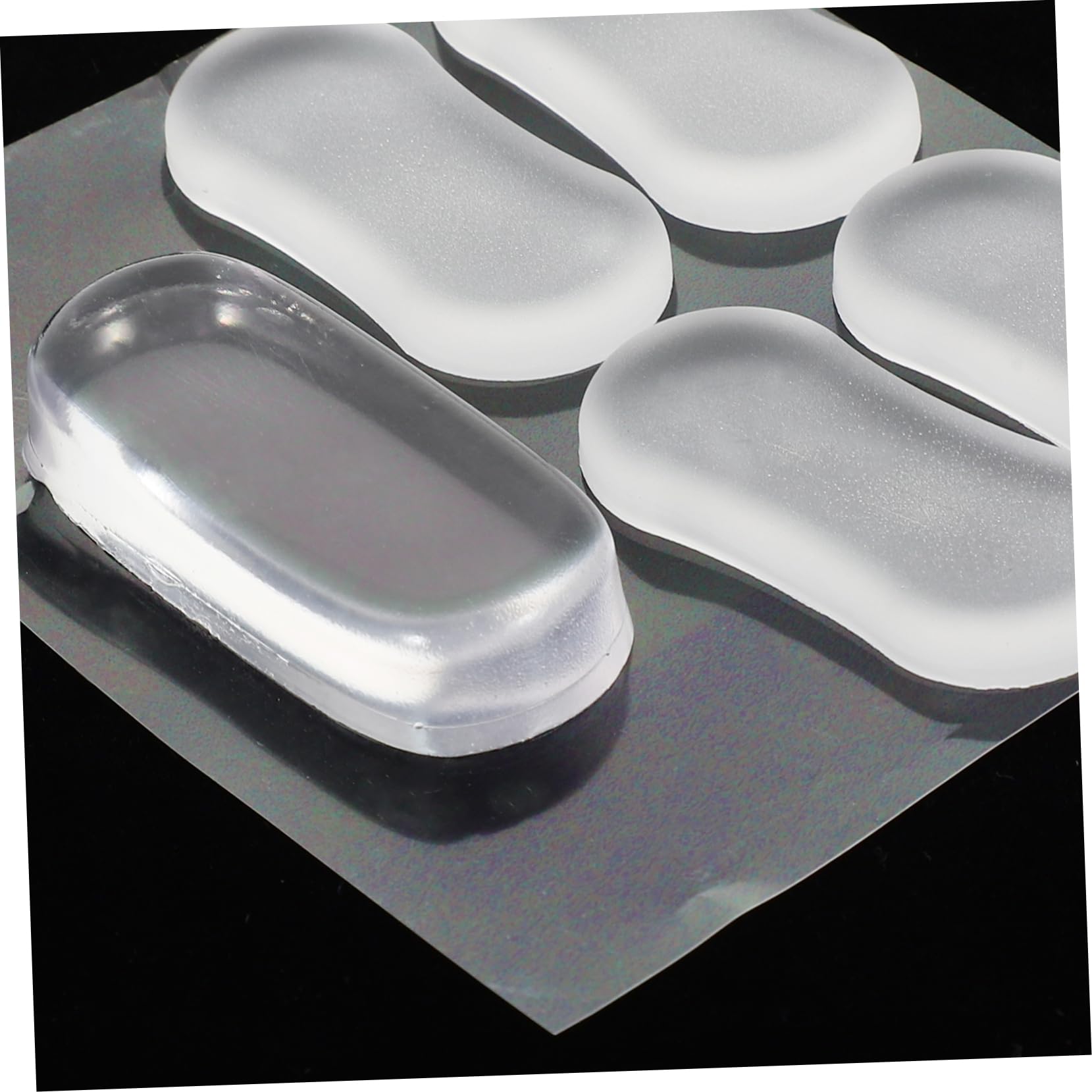 HOMSFOU 100piezas Parachoques De Asiento De Inodoro De Transparente Accesorios De Tapa De Inodoro Almohadillas para Asiento Amortiguadores para Muebles y Gabinetes Fáciles De Instalar
