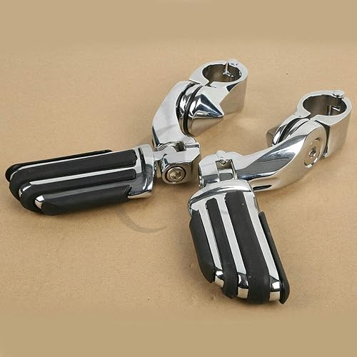 Miniatura 2 de SLMOTO 1 1/4" 1.25" Bar Highway reposapiés clavijas para Harley Davidson/Honda/Yamaha/Kawasaki/BSA/Norton/Triumph Bobber, Chopper, Cafe Racer, ATV,