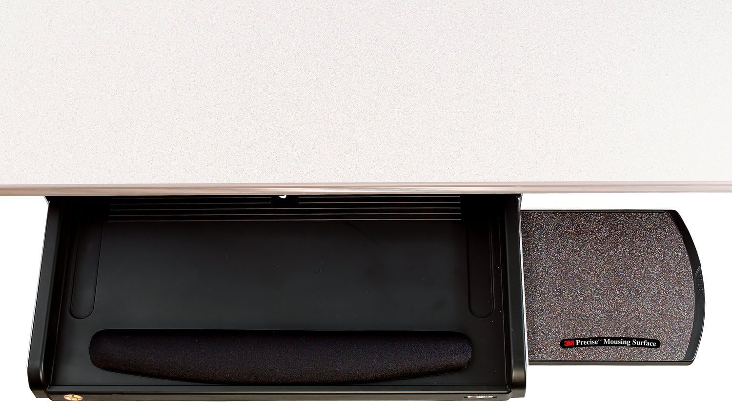 3M Adjustable Under-Desk Keyboard Drawer, Three Height Settings, Wide Tray With Gel Wrist Rest Accomodates Most Keyboards, Slide Out Mouse Platform With Precise Mouse Pad, Black (KD45) : Office Products
