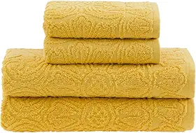 Buddemeyer Jogo de toalhas Florentina Banho Amarelo 4 peças