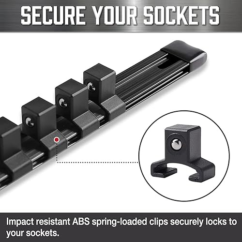 Miniatura 5 de ALOANES Organizador de enchufes de aleación de aluminio de 12 pulgada, 3 unidades, bastidores de enchufes resistentes, kit de soporte de enchufe de