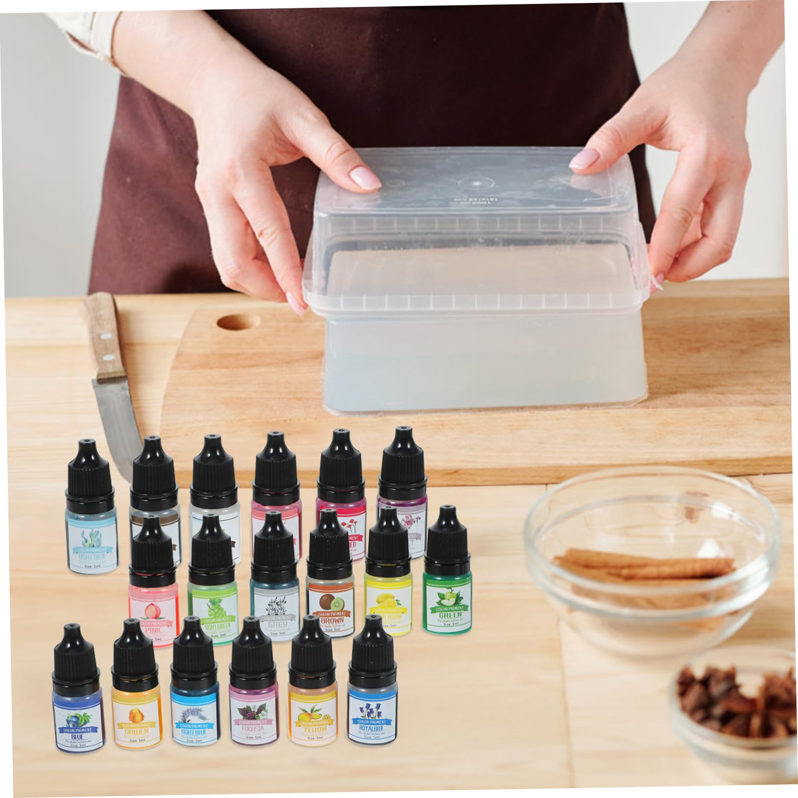 Pigmentos De Difusión De Resina Epoxi y Colorantes Caseros Para Velas Perfumadas 24 Colores Set Creativo Diy Para Artesanía Manualidades Uso