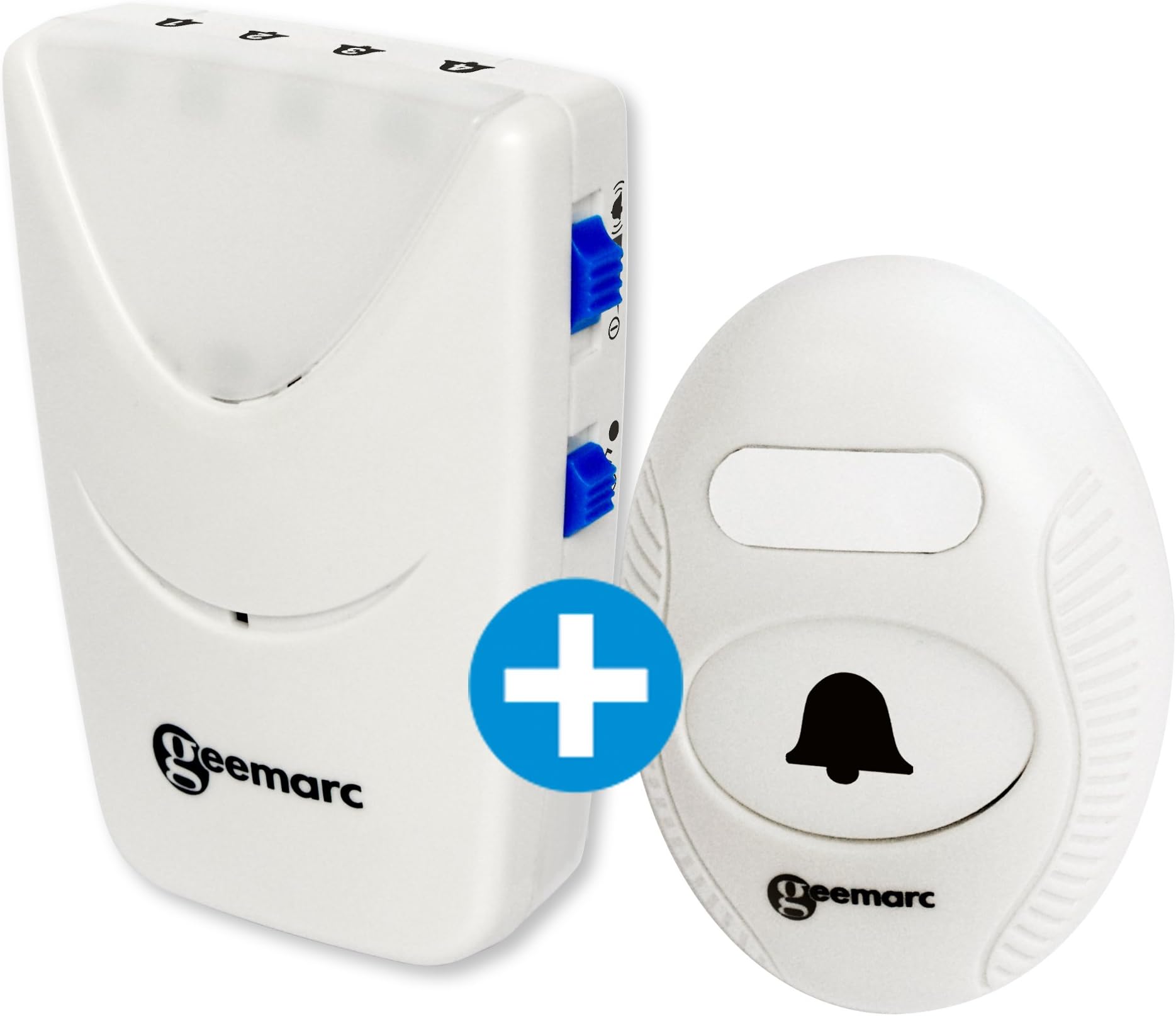 Geemarc AMPLICALL 50 And AMPLICALL 1 Wireless Loud Vibrating Signal Alerter And Doorbell For The Hard Of Hearing- UK Version