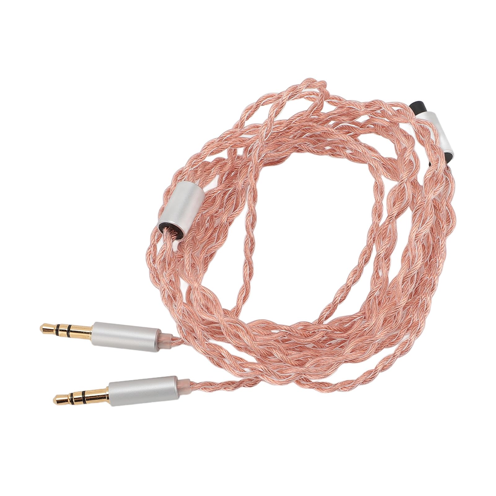 Splitter per Cuffie di qualità Premium per Computer Doppio da 3,5 Mm da 3,5 Mm a 2, da 4,4 Cavo di Adattatore per PC per Audiofili Rame Monocristallino (Ottone antico)