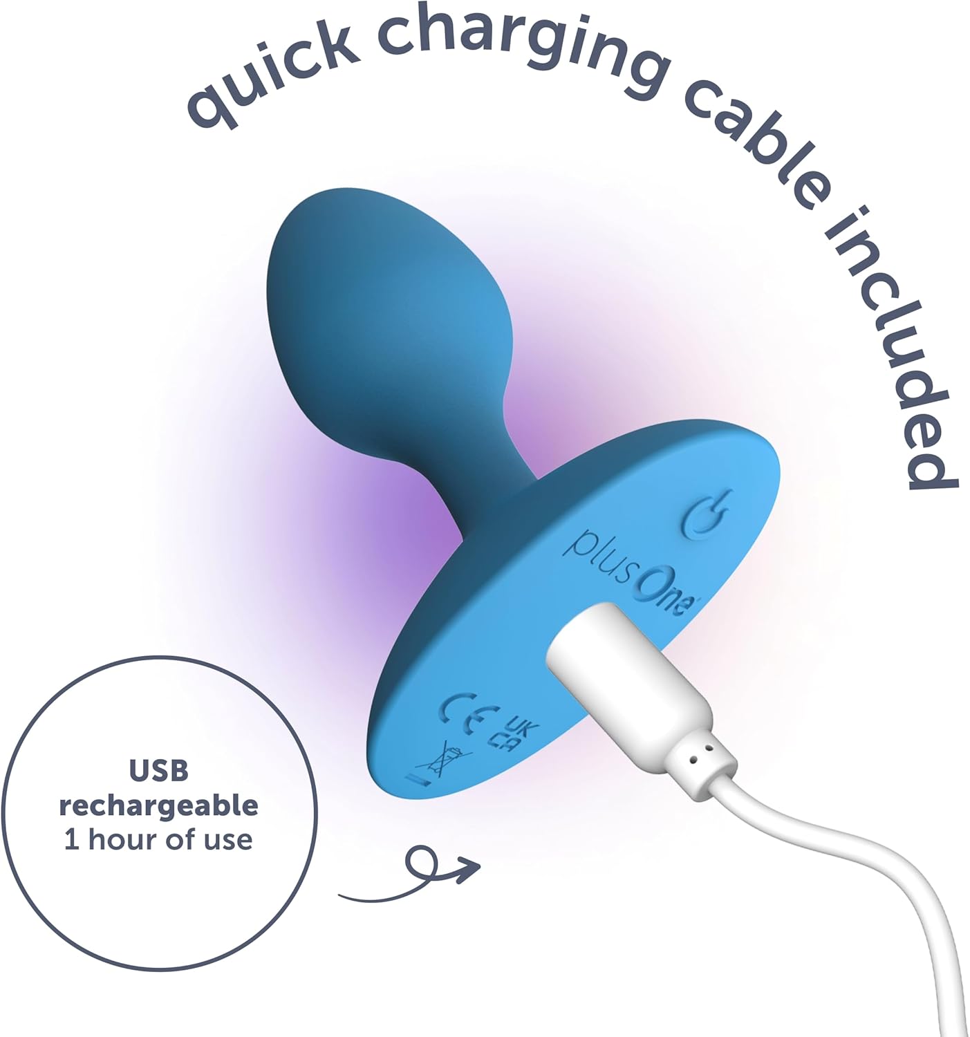 plusOne Vibrating Plug – Vibrator Anal Plug for Women and Men with Multiple Vibration Settings, Smooth Silicone Vibrating Anal Toy for Relaxed Play, Rechargeable Sex Toy for Gentle Pleasure Anytime