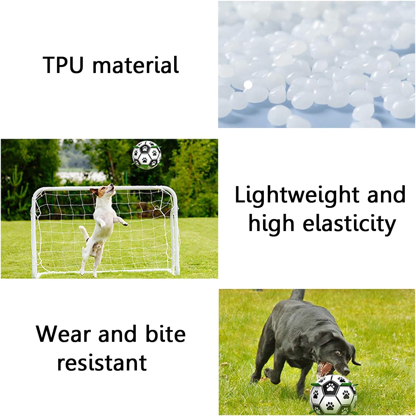 Dog Soccer Ball with Grab Tabs Interactive Dog Toy Dog Water Toy Dog Toy Ball for Small & Medium Dogs