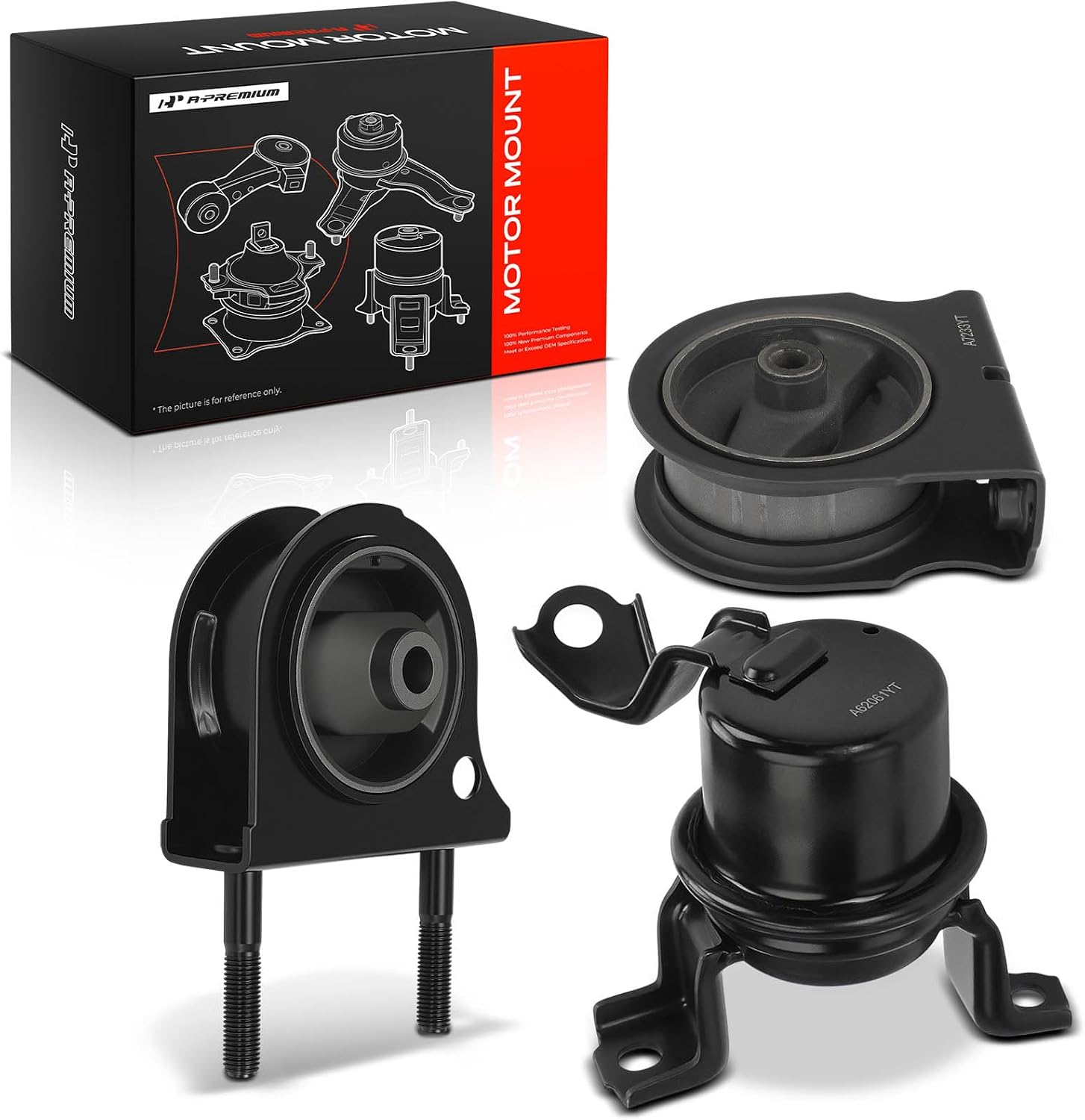 A-Premium 3PCS Engine Motor Mount Kit Compatible with Toyota RAV4 1996 1997 1998 1999 2000, 2.0L, Manual Transmission, Replace# 1236274390, 1236274391