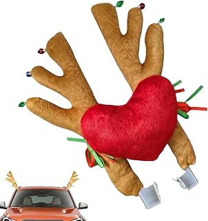 車用トナカイの角 お祭り気分のクリスマスカー外装、しっかり固定 | カールーフ用トナカイの角飾り 道路・・ガレージ・モール・スーパー・繁華街・近所・パレード・祭り用
