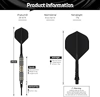 Vista 2 de CyeeLife Darts Plastic Tip - Professional Soft Tip Darts Set 18 Grams with Carry case and 30 Extra Dart Tips for Electronic Dart Board (Black)