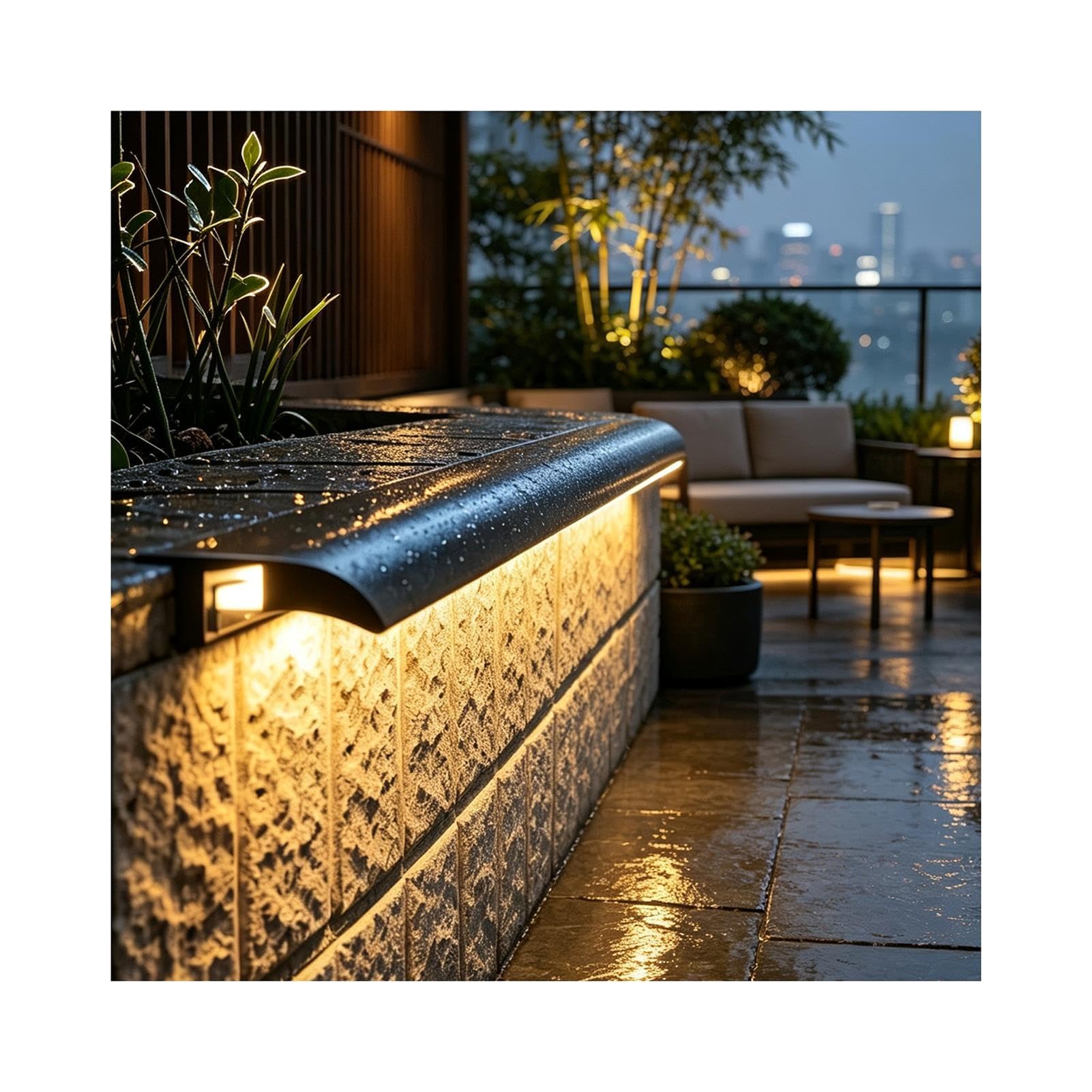 Gruba listwa okapowa LED z aluminium, odprowadzacz wody