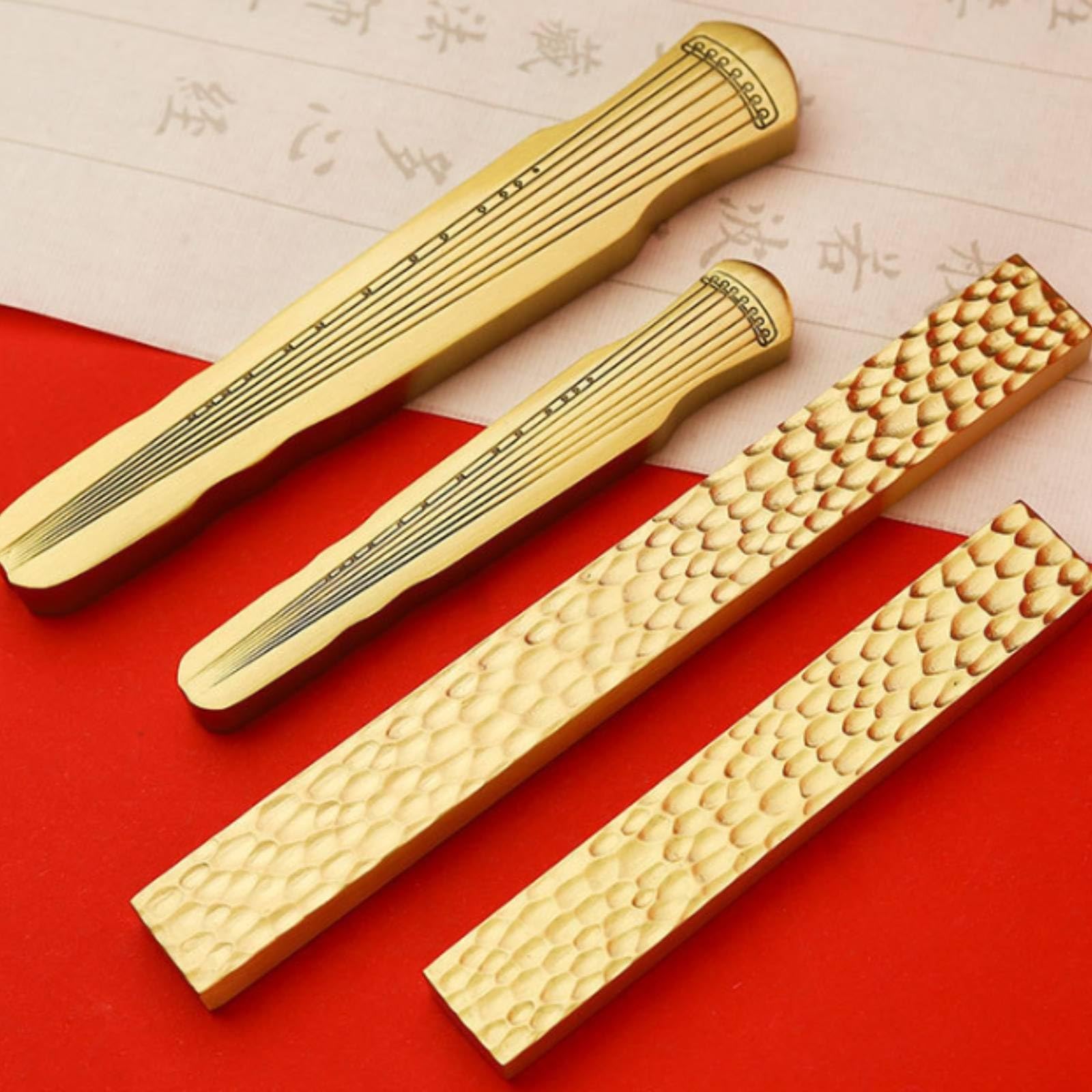 Baoblaze Fermacarte in Ottone Massiccio a Barra Peso da Scrittura Fermapagina Accessorio da Scrivania Peso Robusto per Stabilizzare Carta E Tela Adatto per