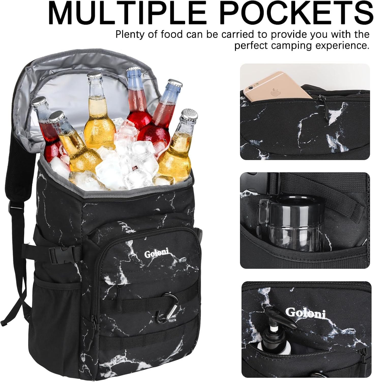 Cooler Backpack Insulated Leak Proof,Small Soft Coolers Bag for Men and Women Camping,Travel,Beach,Hiking,Picnic - Image 5