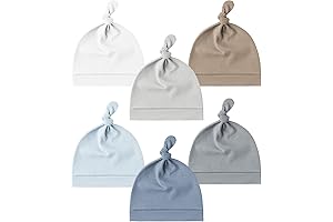 6 Pack Newborn Beanie Hats Knot for Infant