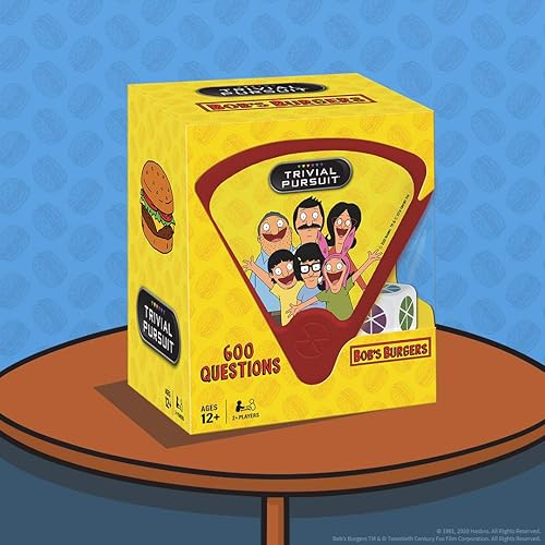Miniatura 5 de USAOPOLY Trivial Pursuit Bob's Burgers (Edición Quickplay) | Preguntas de juego de trivia de Bob's Burgers | 600 preguntas y muere en un contenedor