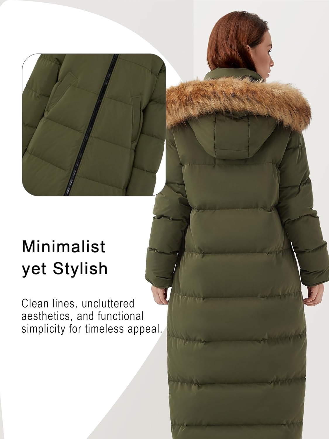 Fitouch Women's Waukee Long Down Coat Parka Jacket | 750+ Fill Power | Full-Length - Image 7