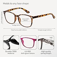 Vista 5 de CCVOO Reading Glasses for Women/Men, Eyeglasses, Blue Light Readers for Women/Men, Computer Eye Glasses, Cheaters