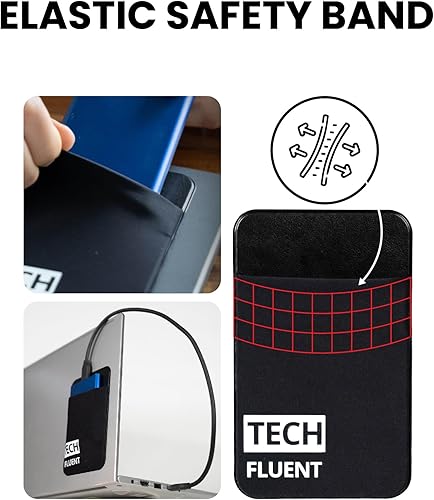 Miniatura 2 de TECH FLUENT - Funda externa SSD - Soporte adhesivo portátil SSD - Estuche de transporte adhesivo con bolsillo organizador para Samsung T5, T7,