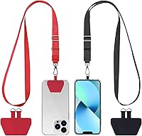 Vista 19 de CACOE Cordón para Teléfono 2 Piezas Correa Ajustable para el Cuello, 4 Piezas Parches, Universal Crossbody Multifuncional Parche Cordones