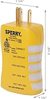 Vista 6 de Sperry Instruments - Probador de enchufe y receptáculos de interruptor GFCI, salidas de corriente alterna estándar de 120 voltios, 7 indicadores