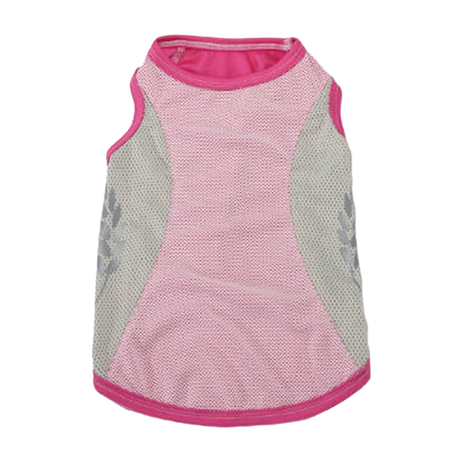 Dog Cooling Vest, Breathable Mesh Summer Pet Jacket (Pink_S)