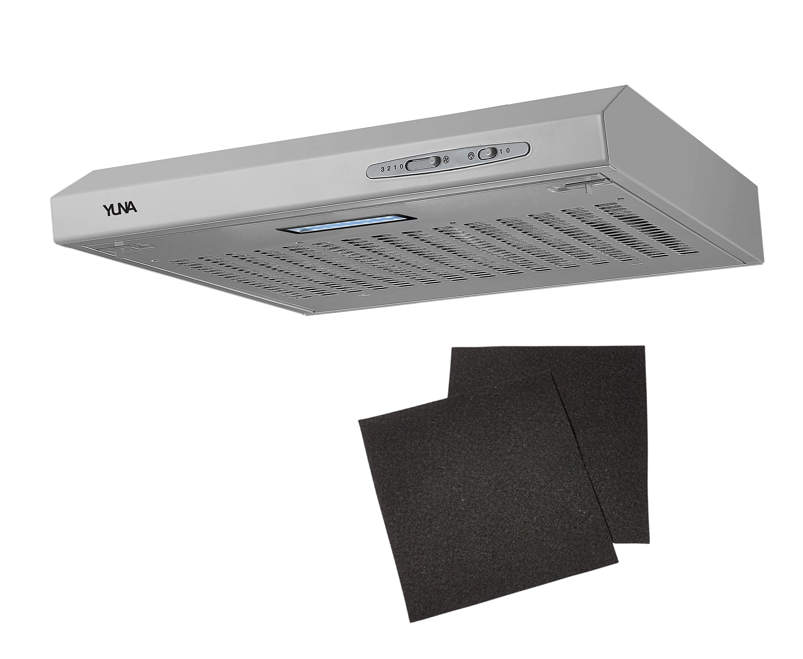 YUNA Dunstabzugshaube Milena KUBH 60210 Unterbauhaube Abluft Umluft 210m³/h LED