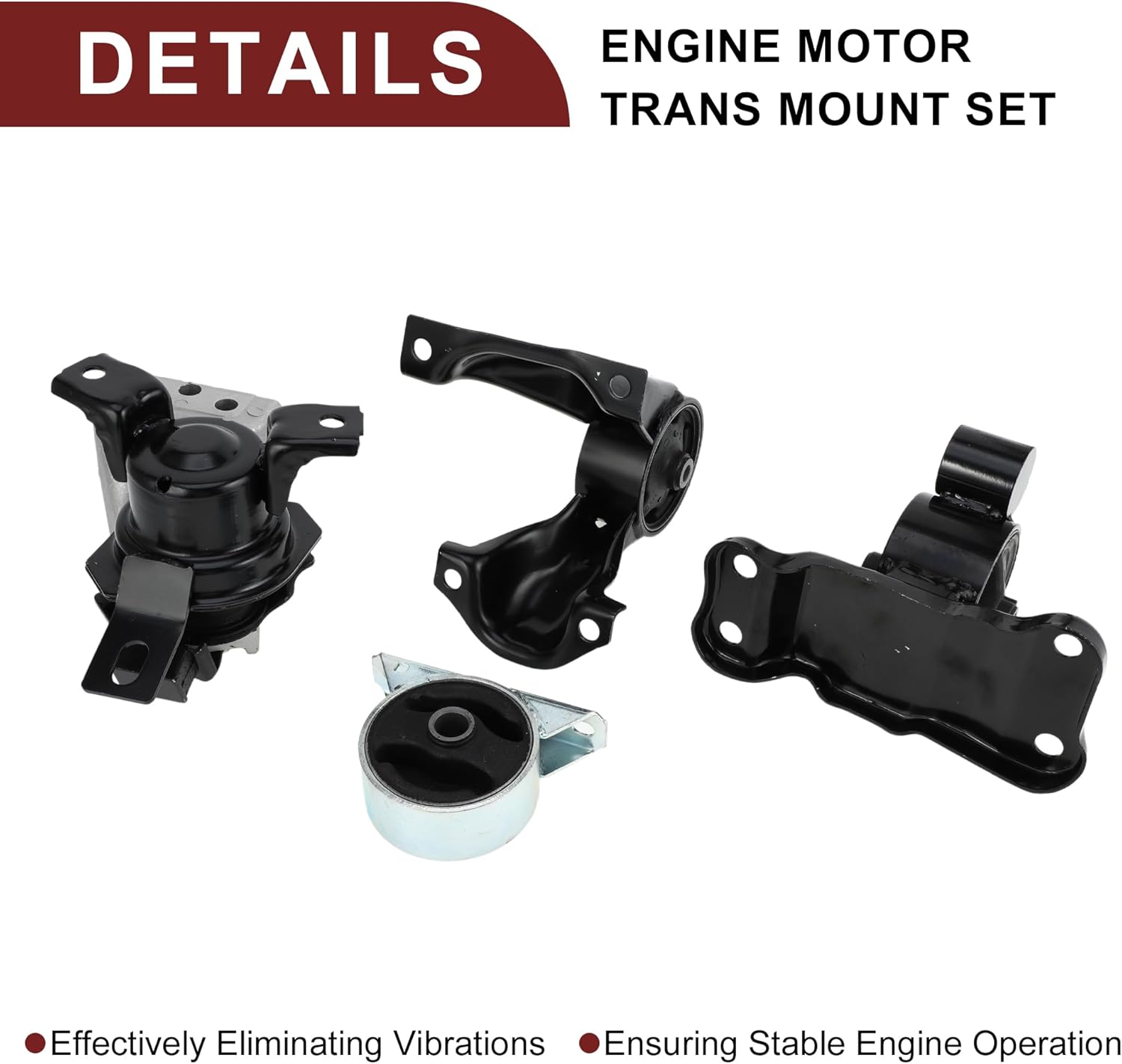 Engine Motor Trans Mount Set for Mitsubishi Lancer 2004-2006 Vibration Isolation | Engine Motor Trans Torque Strut Mount 1 Set