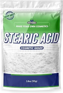 Myoc white stearic acid powder (110gm) cosmetic grade, soap, cream, lotion, detergent, shaving cream shampoo, |preservative, smoother, thickener