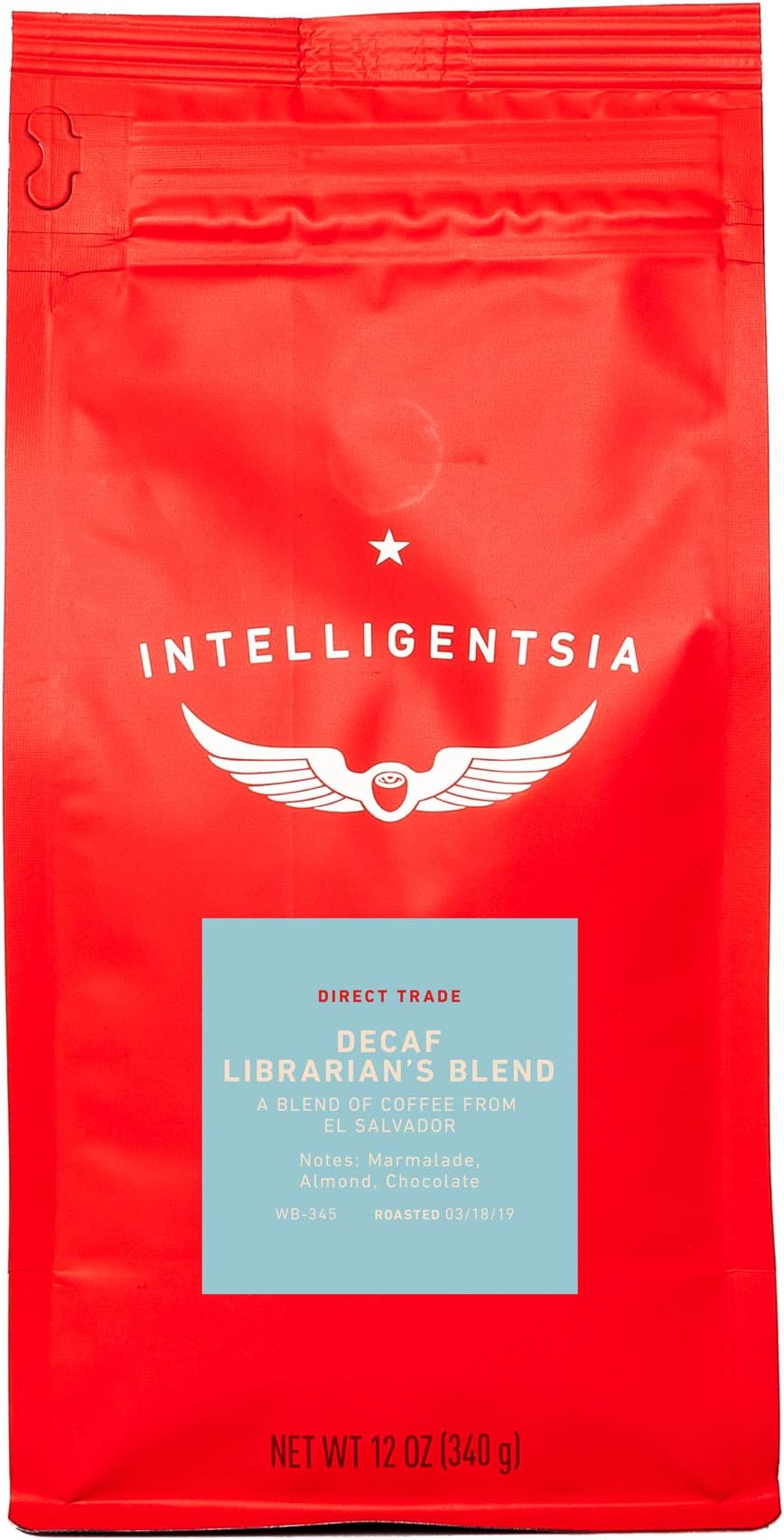 Intelligentsia Decaf Librarian's Blend - 12 oz - Medium Roast, Water-Processed, Direct Trade, Whole Bean Coffee