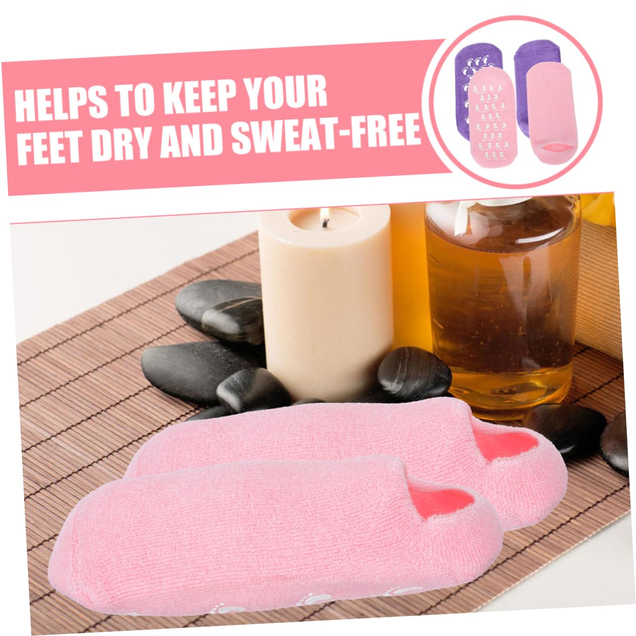 Ipetboom Slipper Socks Women Moisturizing Gel Foot Care Anti-Crack Heel Sleep Socks for Women