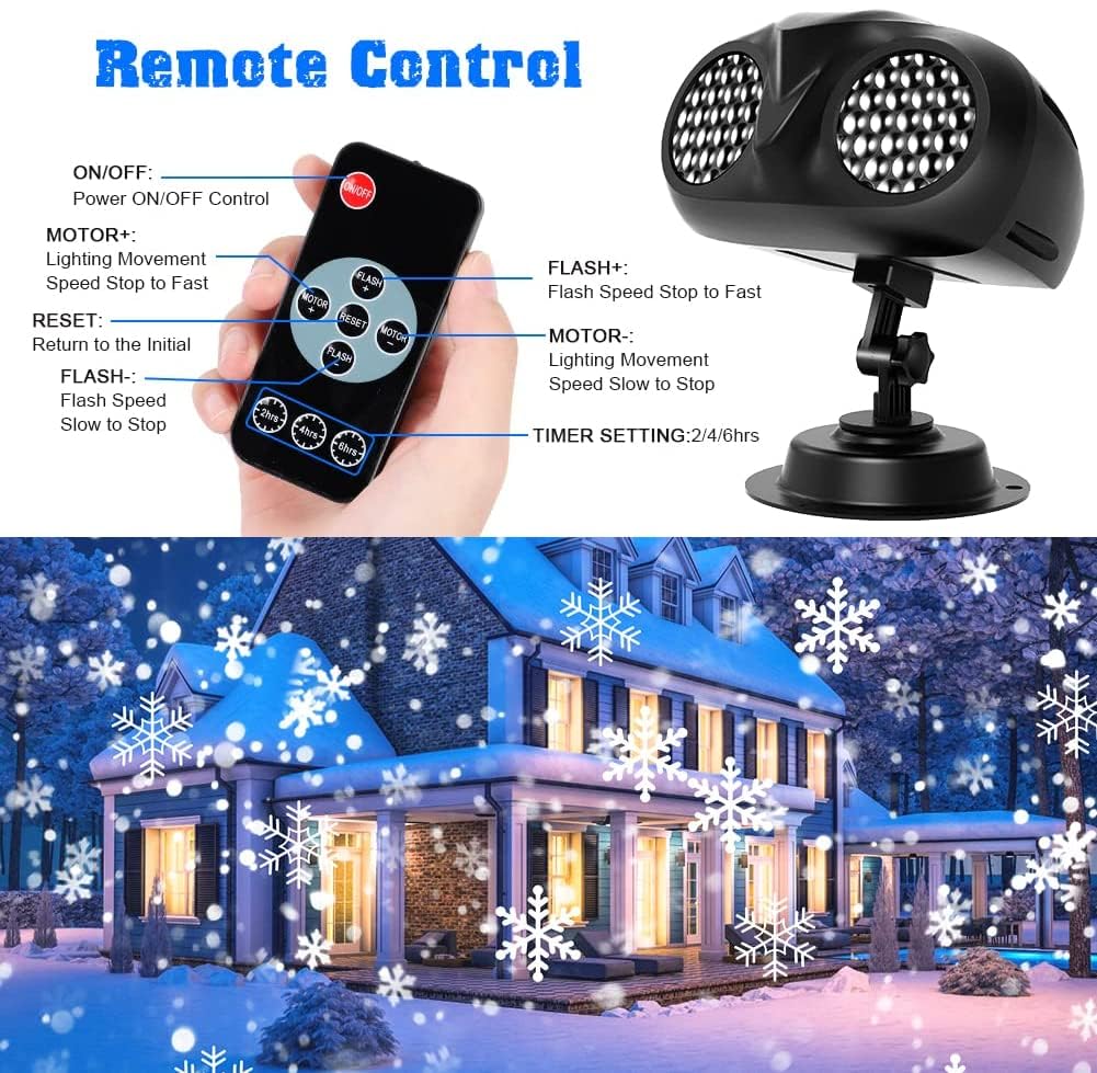 Proiettore di luce a LED, per feste, Capodanno, Halloween, feste invernali, eventi di nozze, uso interno ed esterno