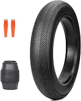 MEGHNA Pneu de bicicleta 20/24/26 x 4.0 Mountain Bike Pneu gordo com tubos Groove Tread Pneu dobrável de 61 cm substituição para bicicleta de neve Fat Bike bicicleta elétrica