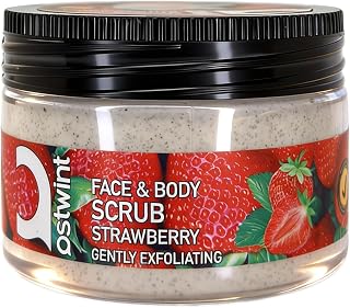 Ostwint Yüz ve Vücut Peeling Scrub Çilek 300 ml, Cilt Temizleyici, Pürüssüzleştirici, Dolaşımı Hızlandırıcı
