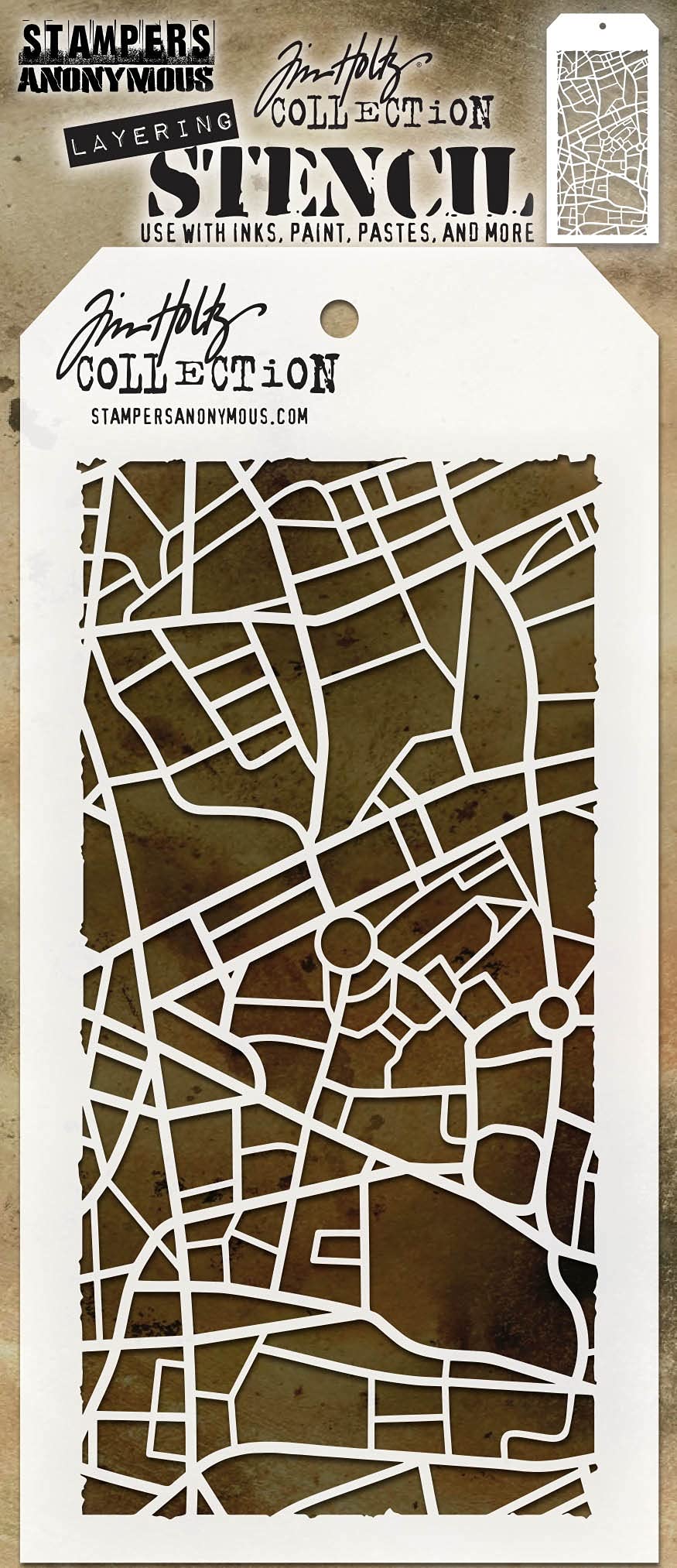 Stampers Anonymous Metropolis Tim Holtz Layered Stencil 4.125"X8.5"